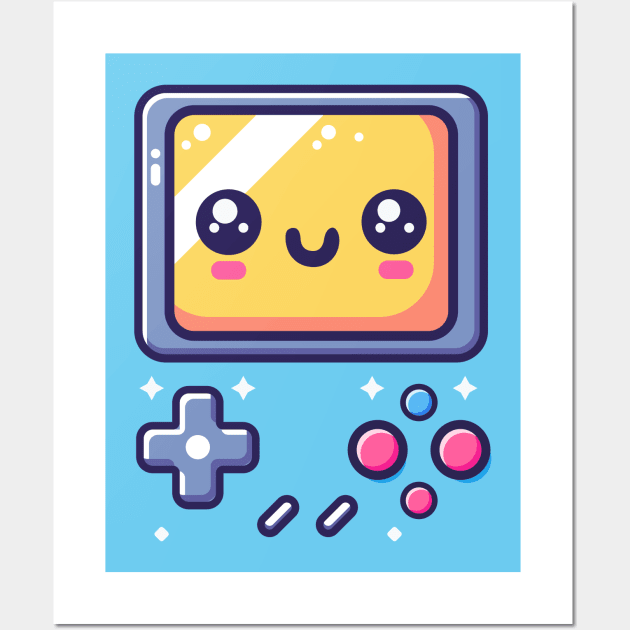 Game console cute face Wall Art by AO01